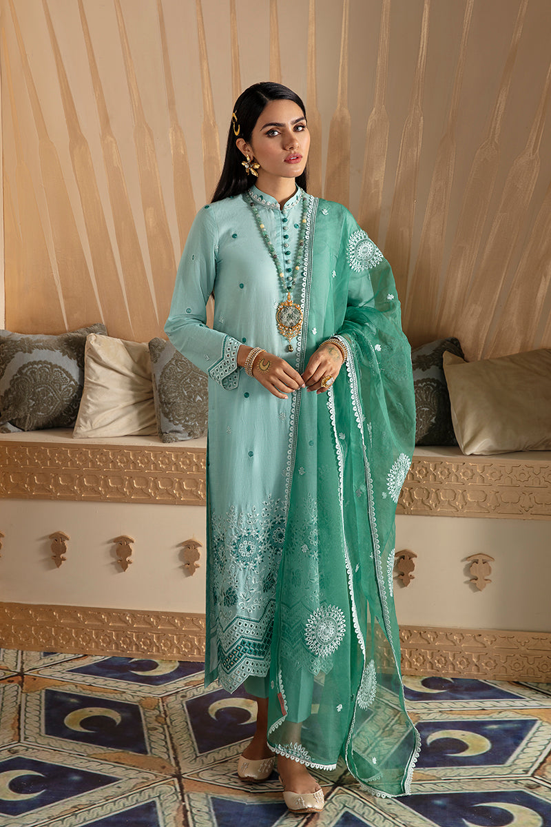 INSIGNIA ICEBERG Embroidered Lawn 3-Piece Set – Stylish Summer Outfit for Women, Beachwear & Casual Wear