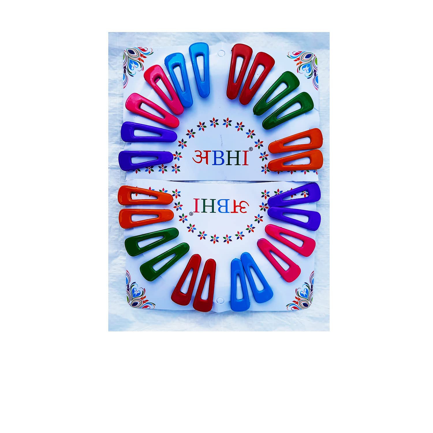 Star Tic Tac Multicolor Hair Pins - 12PCs Salon Hair Clips for Women & Girls - Hair Styling Accessories for Parties, Weddings & Everyday Use (Assorted Colors)