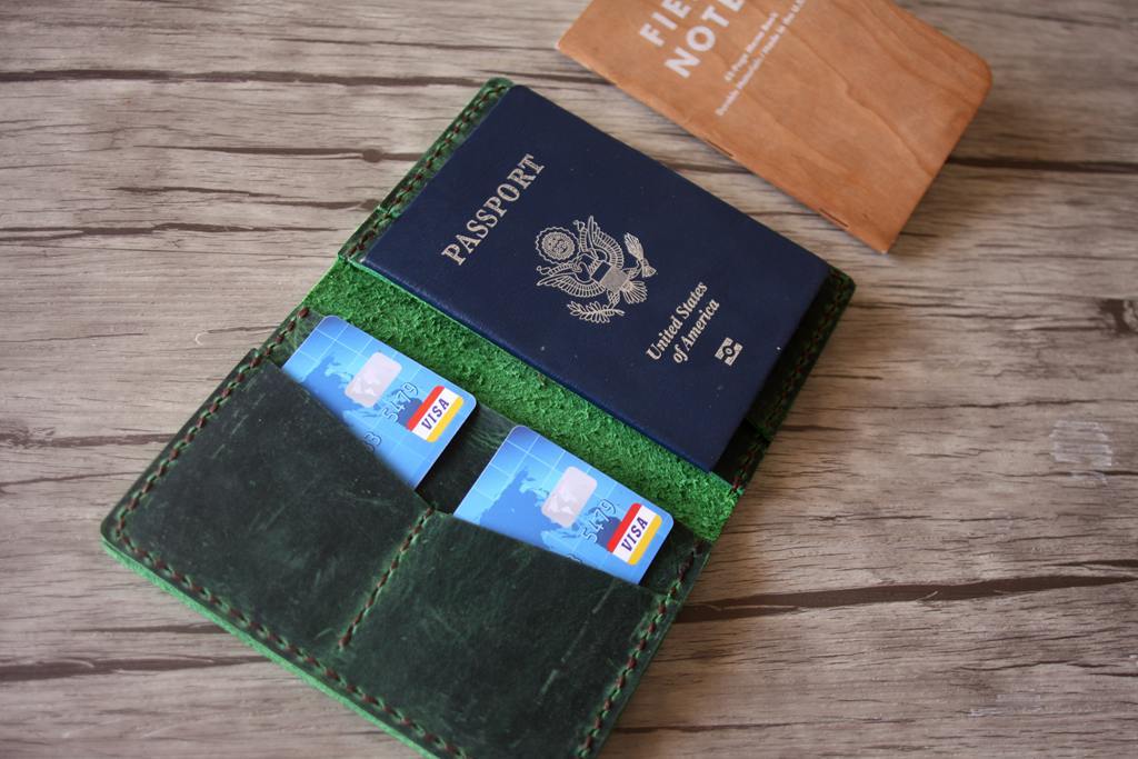 Personalized Leather Passport Holder - Custom Name Engraved Travel Document Protector for Men & Women | Perfect for International Flights, Business Trips & Vacation Travel Accessories