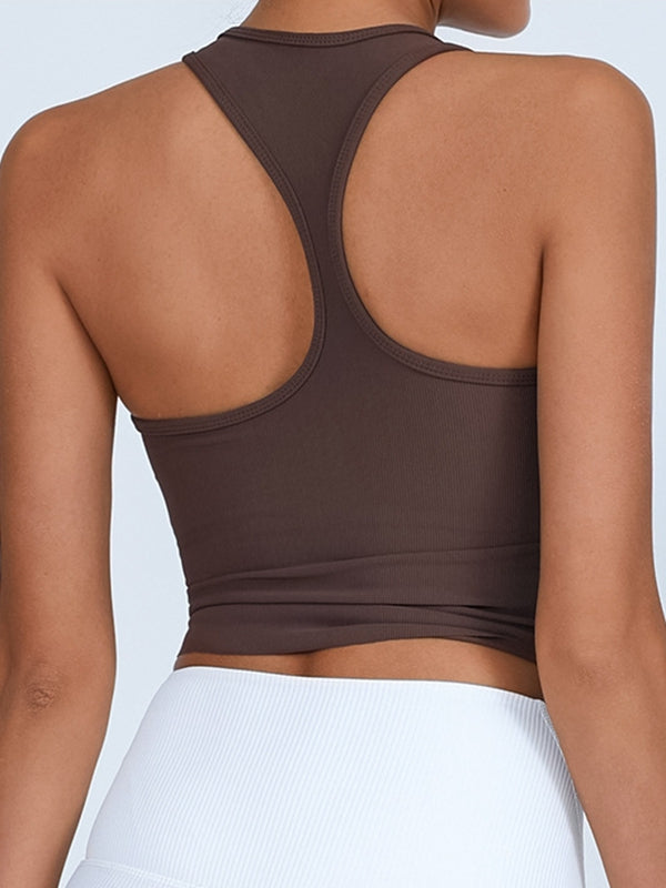 ZASUWA Women's U Neck Backless Tank Top - Sexy Sleeveless Cami for Summer, Beach, and Party Wear