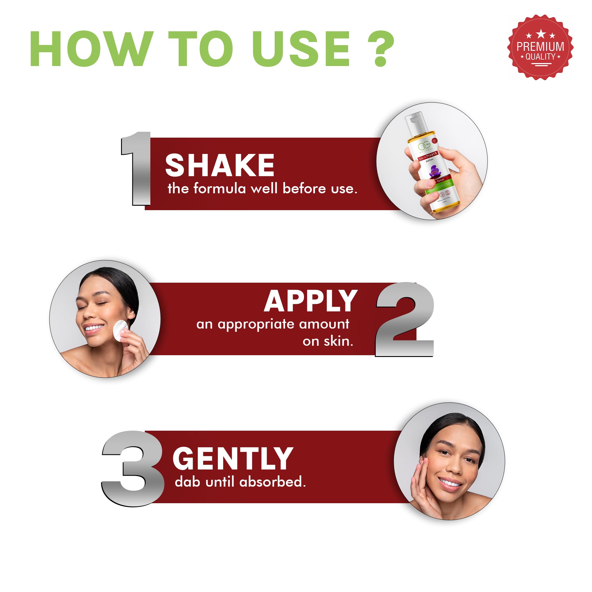 OG BEAUTY Natural SkinTivate Saffron Face Toner - Hydrating, Pore Tightening, PH Balancing & Blemish Treatment (100ml) | Perfect for Daily Skincare Routine & Post-Cleansing Refreshment