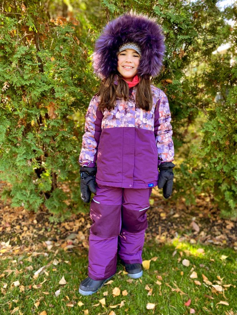 Conifere Girls' Purple Snowsuit Winter Jacket & Pants Set - Size 10 - Waterproof Insulated Snowsuit for Toddler Girls Outdoor Play, Skiing & Snow Activities