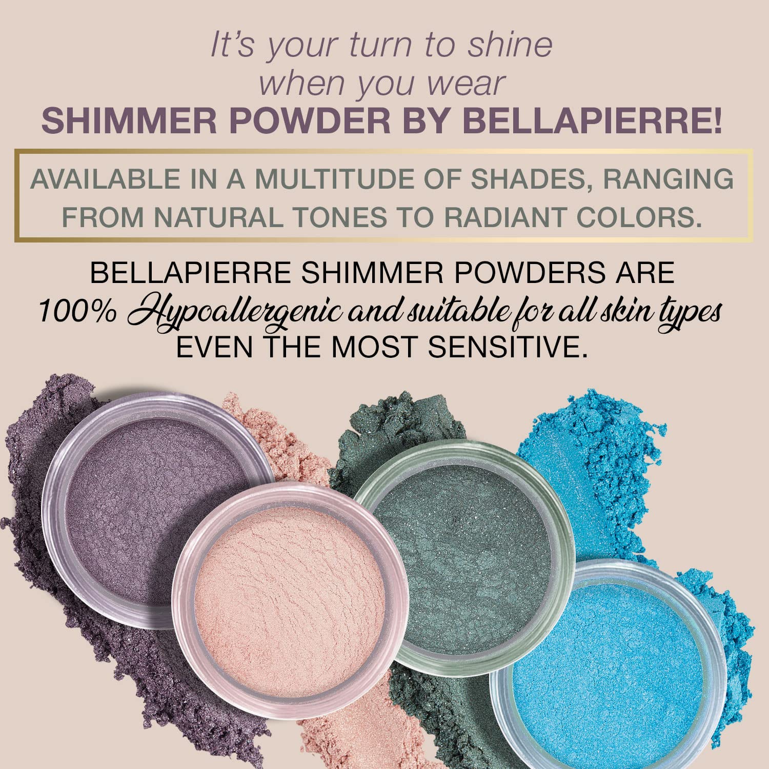 Bella Pierre Shimmer Powder - 2.35g Tin Man | Mineral Makeup Highlighter for Face & Body | Perfect for Parties, Photos & Everyday Glow