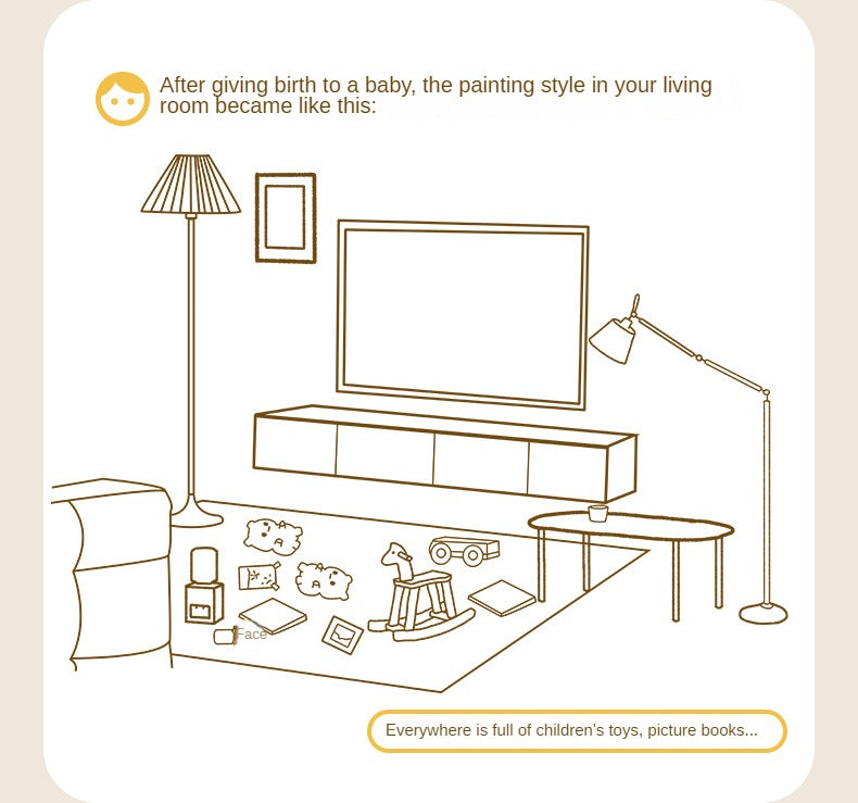 Modern Oak Solid Wood TV Stand with Storage - Minimalist Design for Living Room, Kids Toy Organizer & Media Console - Perfect for Home Entertainment & Playroom Organization
