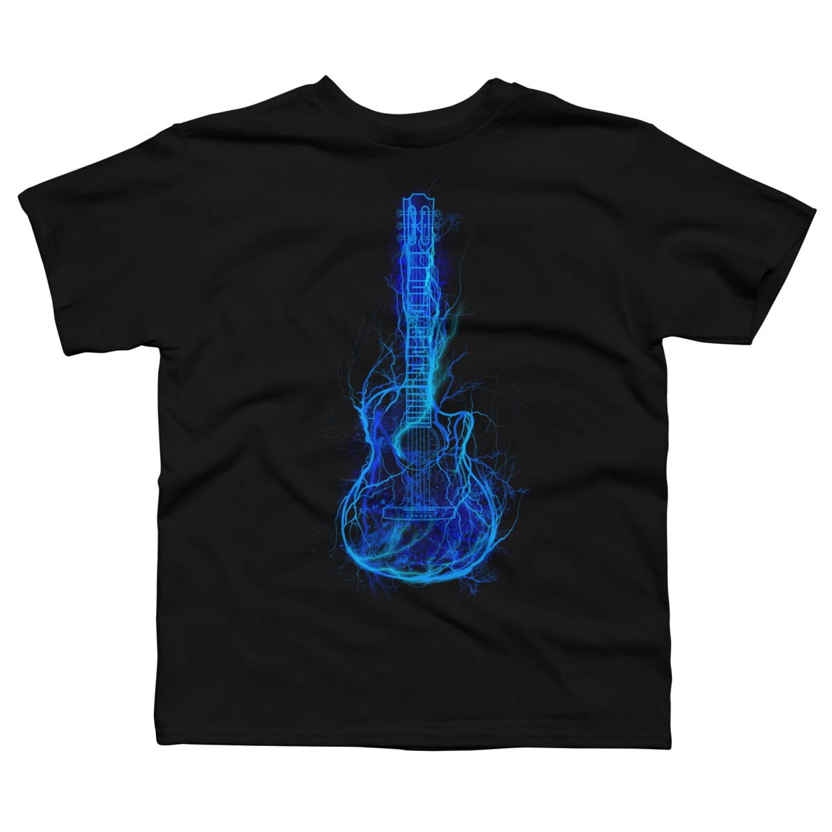 Design By Humans Boys Electric Guitar Graphic T-Shirt - Cool Music Band Tee for Kids & Teens - Perfect for Concerts, School & Casual Wear