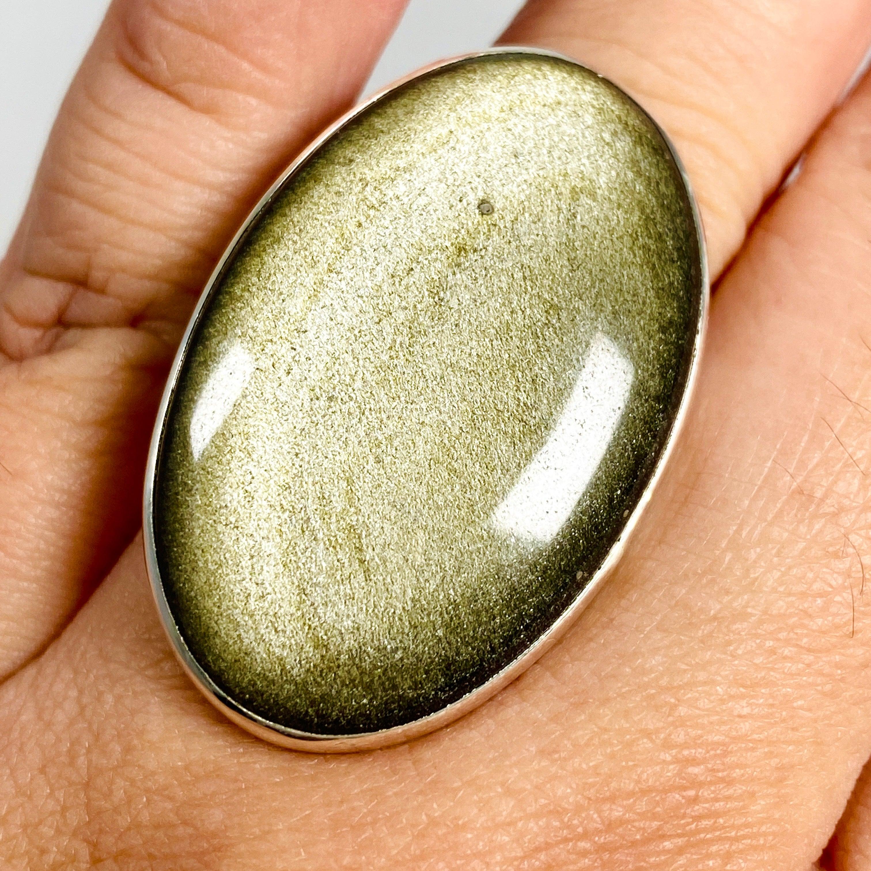 Goldsheen Obsidian Oval Ring - Size 11, KRGJ2920 - Elegant Jewelry for Women, Perfect for Weddings, Parties & Special Occasions