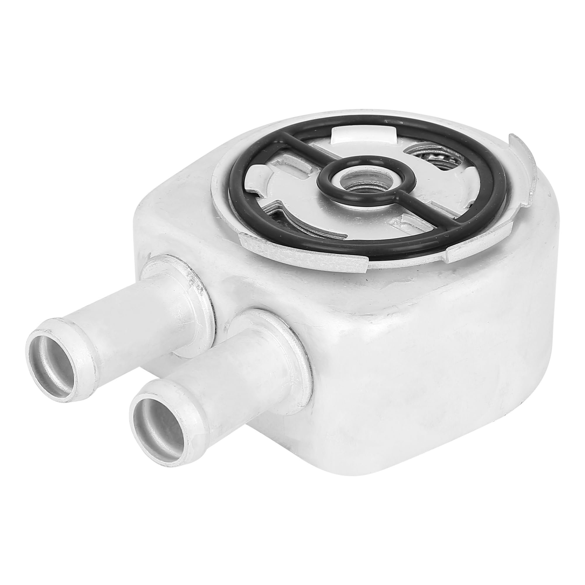 X AUTOHAUX LR025515 Silver Tone Engine Oil Cooler for Land Rover Range Rover - Improve Engine Performance & Cooling Efficiency for Off-Road & Towing