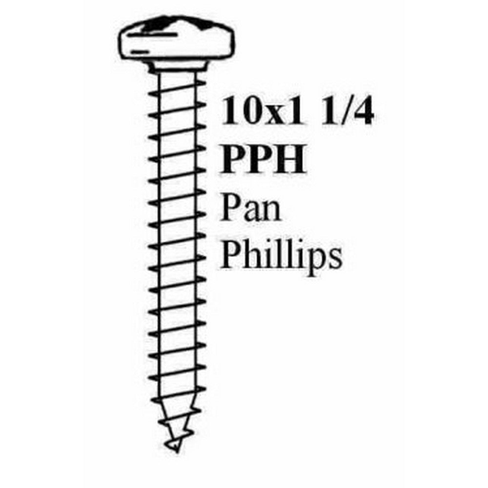 10 Pack 1-1/4 Inch Phillips Pan Head Black Screws - Perfect for Furniture Assembly, DIY Projects, and Home Repairs