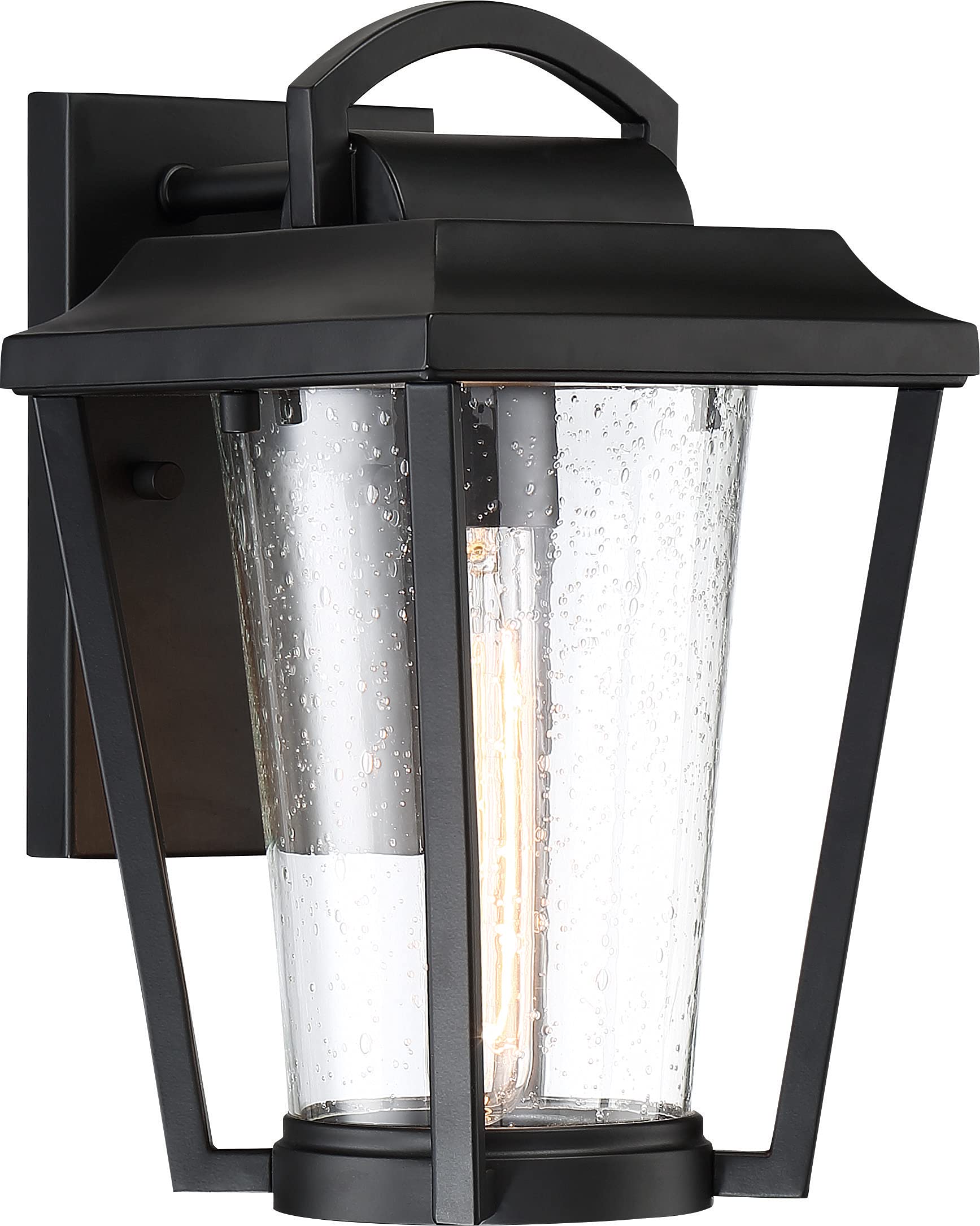 Nuvo 60/6512 Lakeview Aged Bronze 1-Light Small Chandelier with Clear Seed Glass - Perfect for Dining Room, Bedroom, or Entryway Lighting