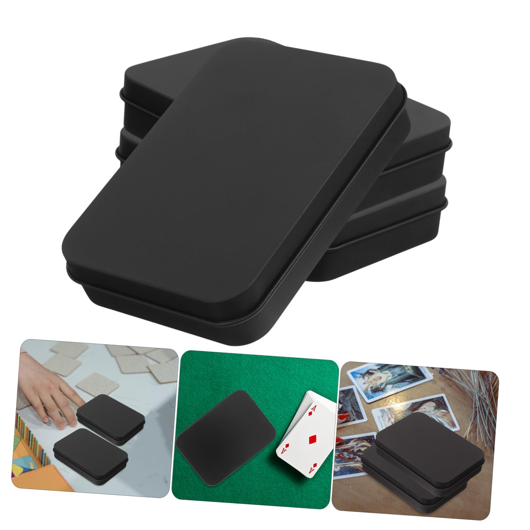 Cabilock 3-Piece Sports Card Storage Box - Baseball & Poker Card Holder Tin Case - Durable Gaming Card Organizer for Collectors | Perfect for Trading Cards, MTG, Yu-Gi-Oh! Storage & Display
