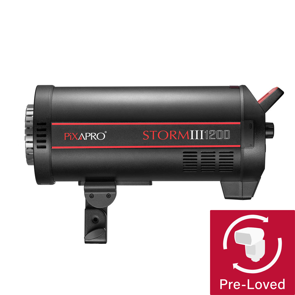 STORM1200 III Super Fast Flash Head with LED Modeling Lamp (QT1200 IIIM) - Professional Studio Photography Lighting for Portraits, Product Shots & Commercial Photography