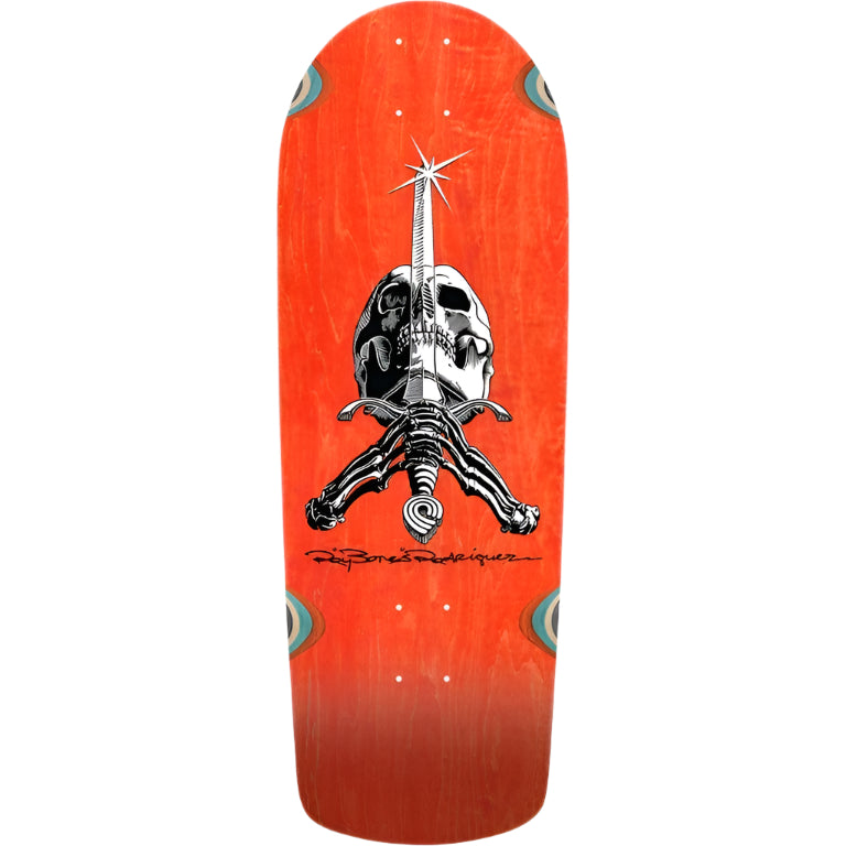 Powell Peralta Skull and Sword Snubnose Skateboard Deck 10 Inch - Perfect for Street Skating and Tricks