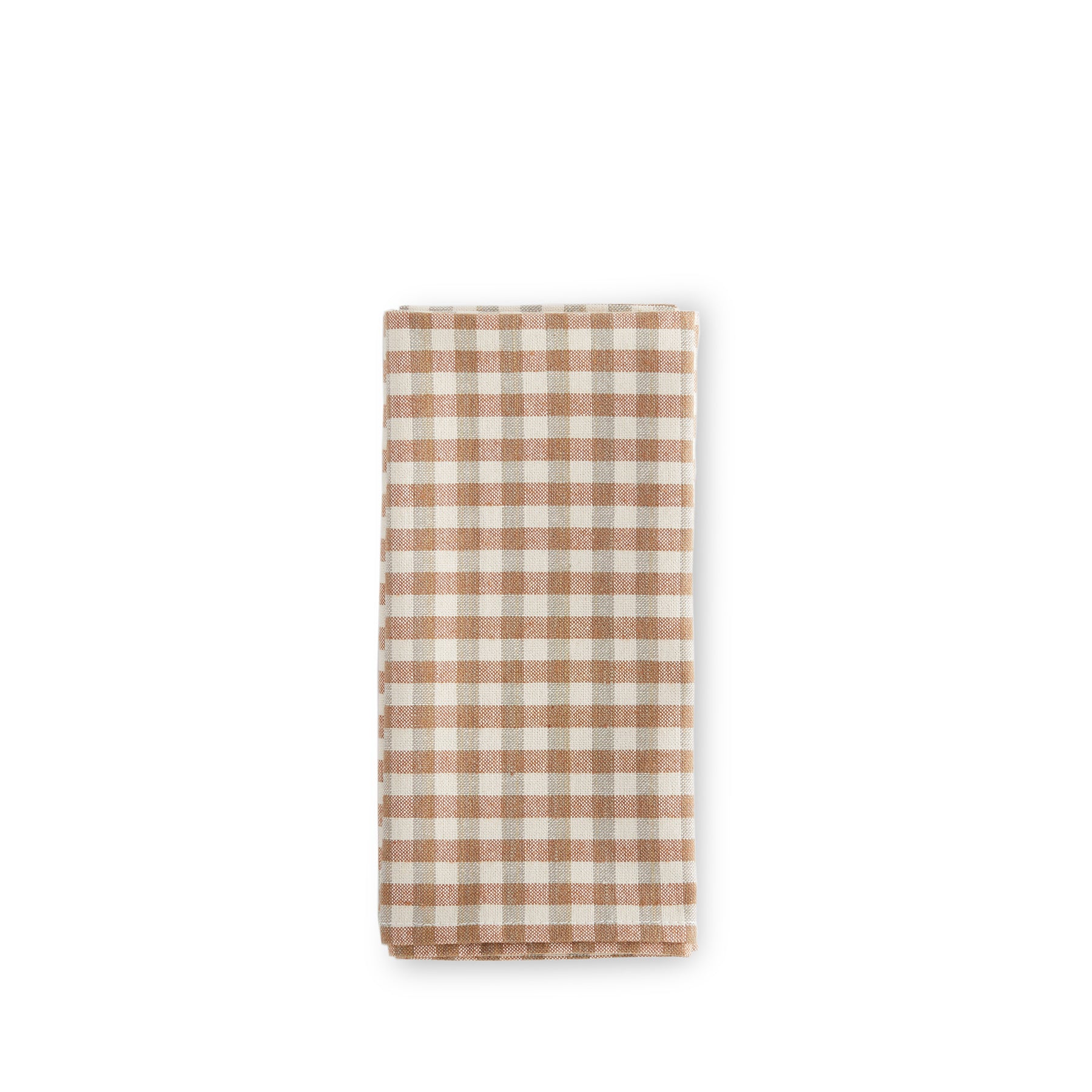 Stylish Gingham Napkins Set of 4 - Cafe & Sage Checkered Cotton Table Linens for Dining, Parties & Home Decor