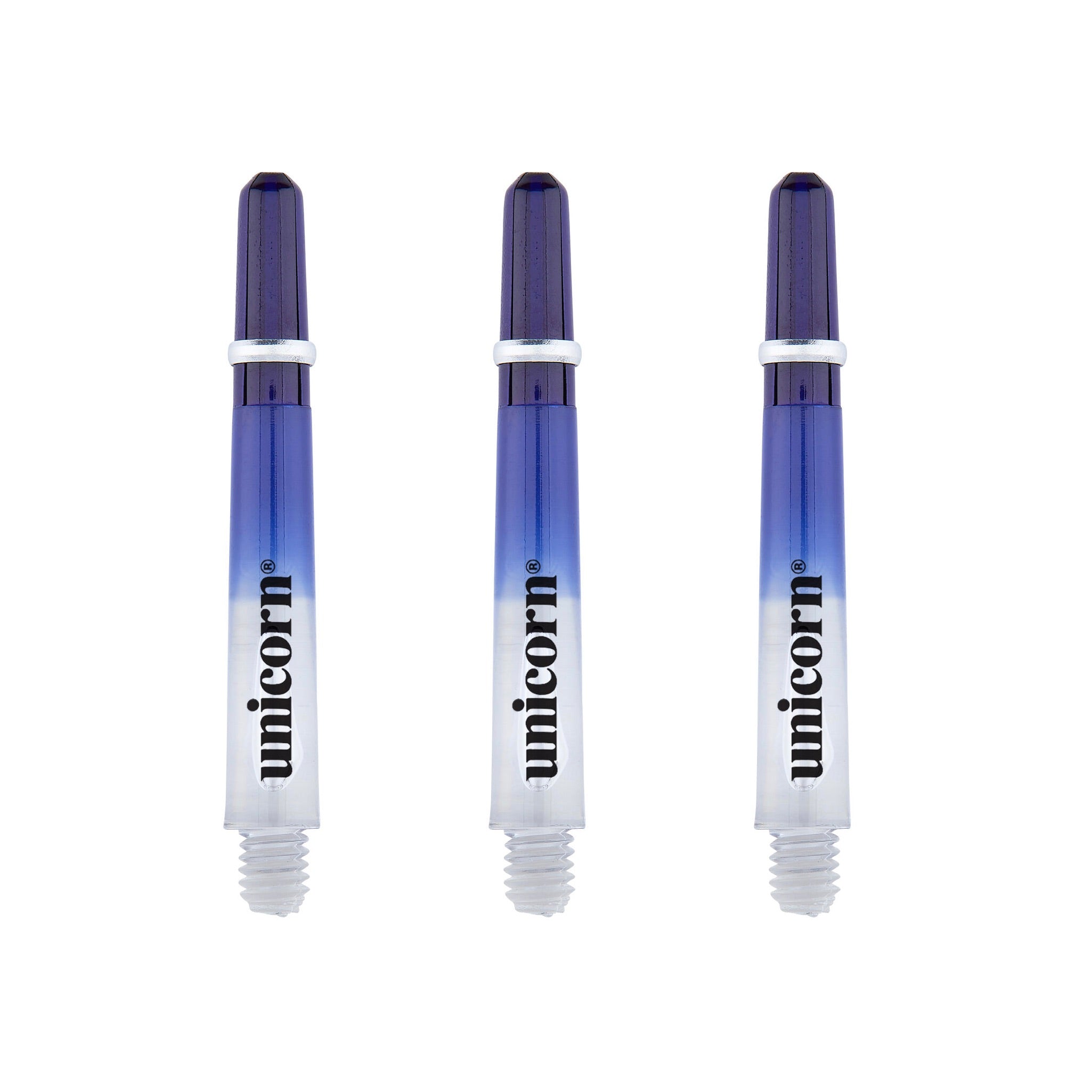UNICORN Gripper 4 Blue Two-Tone Shafts - Short, Medium & Long Lengths for Precision Darts Play | Perfect for Professional & Recreational Dart Games