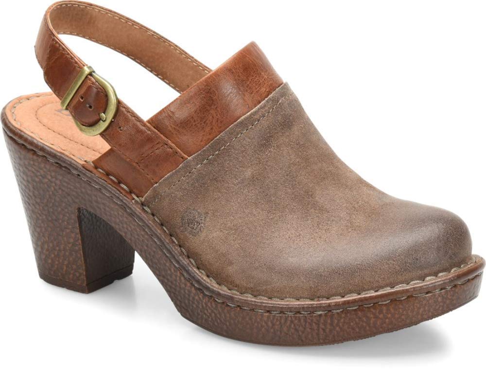 BORN Women's Vidar Leather Slingback Clogs - Comfortable & Stylish Shoes for Casual Wear, Office, and Summer Outfits
