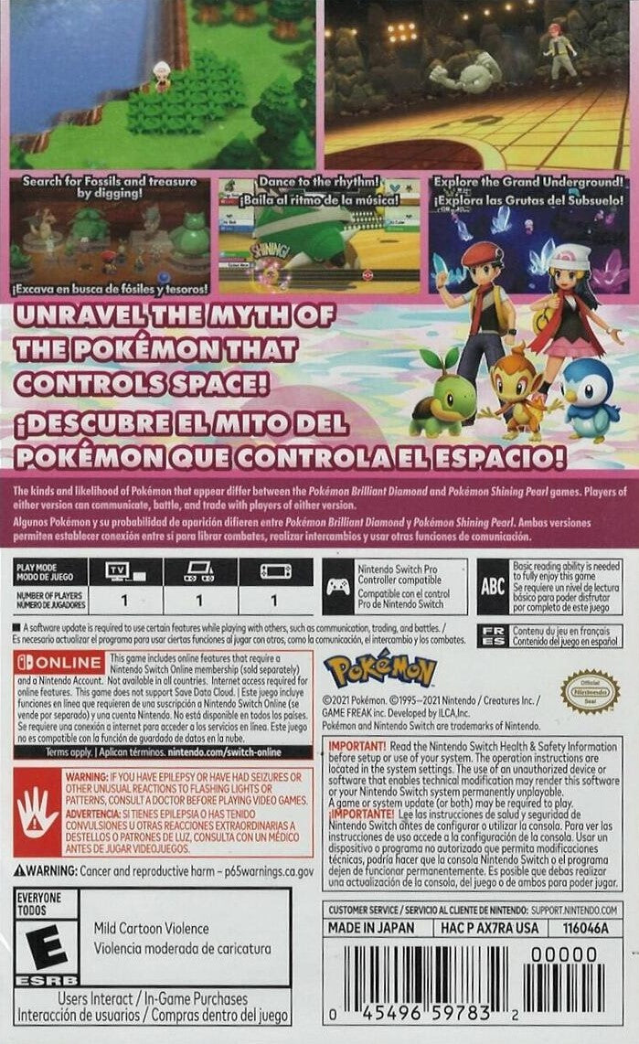 Pokemon Shining Pearl - Nintendo Switch Game | Adventure RPG for Kids & Adults | Perfect for Travel & Family Game Nights