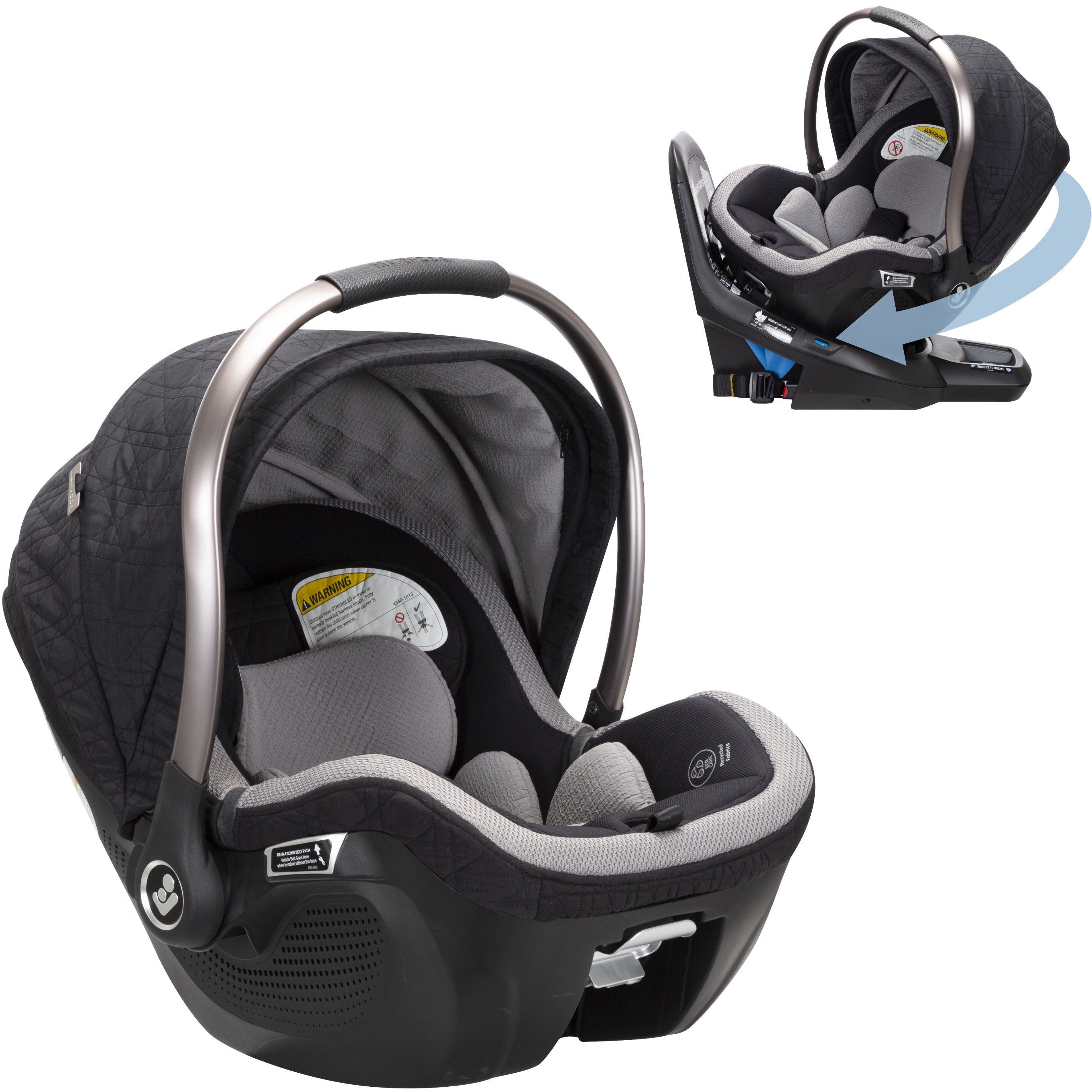 Maxi Cosi Kindred Peri 180° Rotating Baby Car Seat - Safe & Comfortable Infant Car Seat for Newborns to Toddlers - Perfect for Travel, Daily Commute & Family Outings