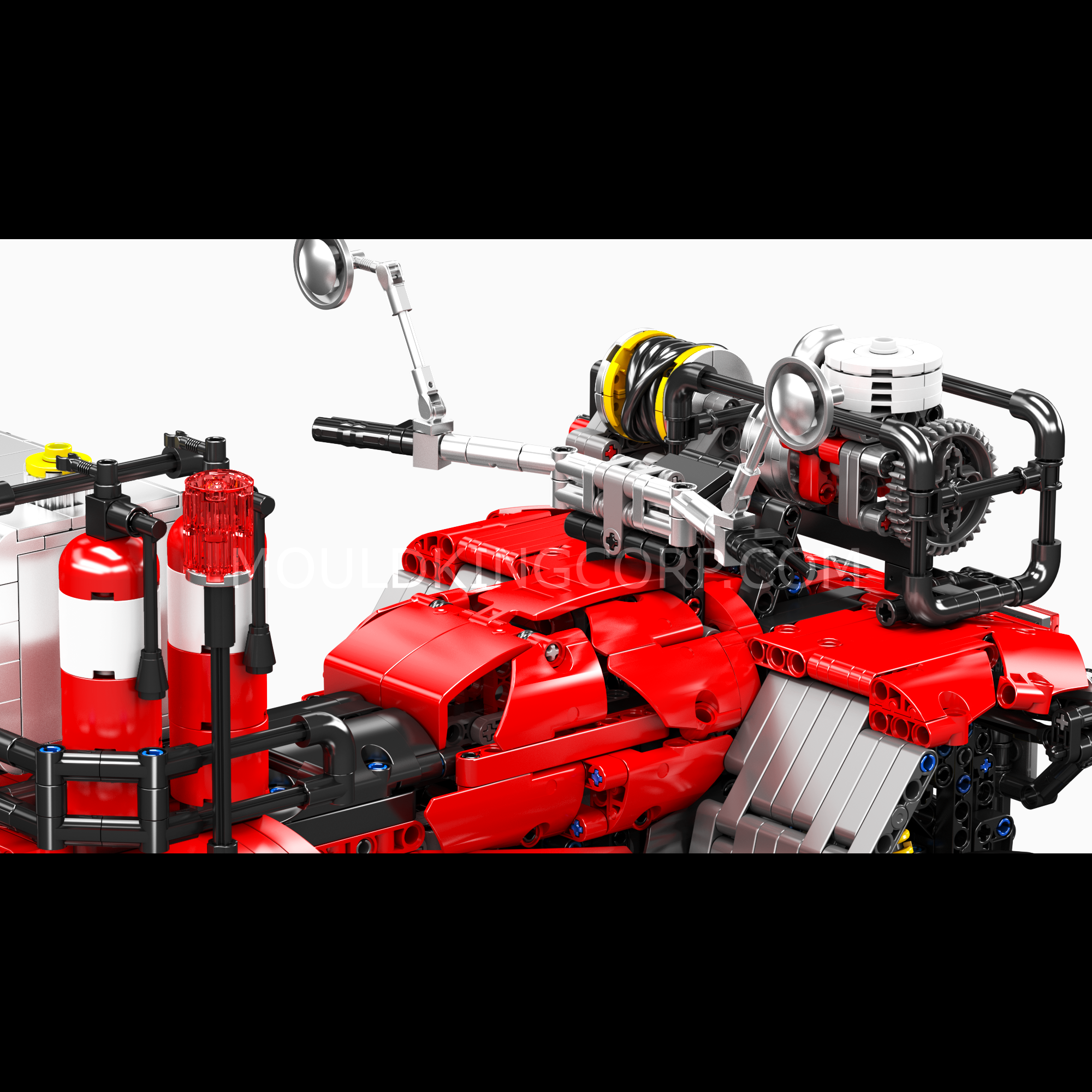 Mould King 23003 ATV Firefighting Rescue Vehicle Building Set - 2,100 Piece Construction Toy for Kids & Adults | STEM Educational Building Blocks for Creative Play & Firefighter Role-Playing Scenes