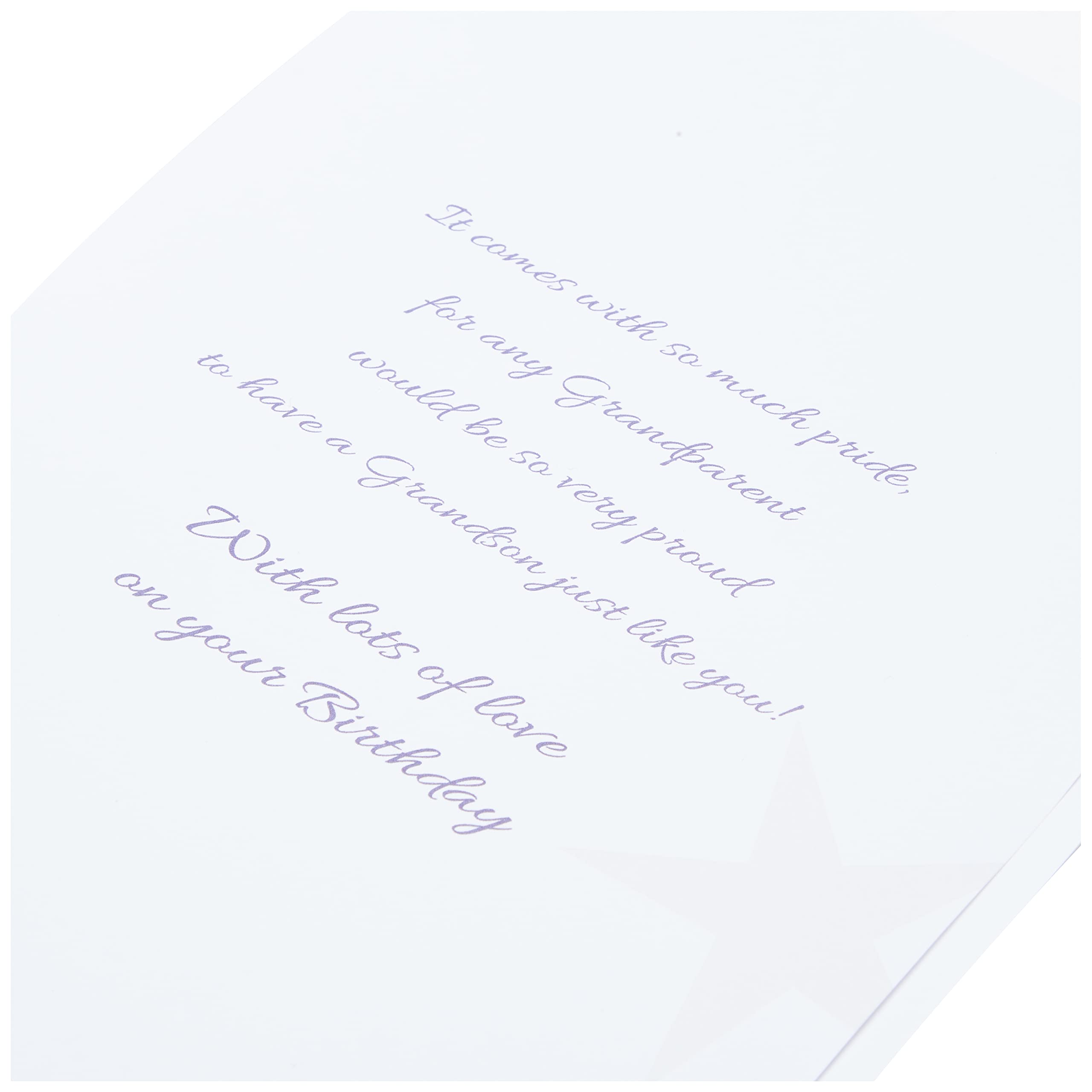 Piccadilly Greetings Traditional Birthday Card for Grandson - Green, 9 x 6 Inches | Perfect for Grandson's Birthday, Anniversary & Special Occasions