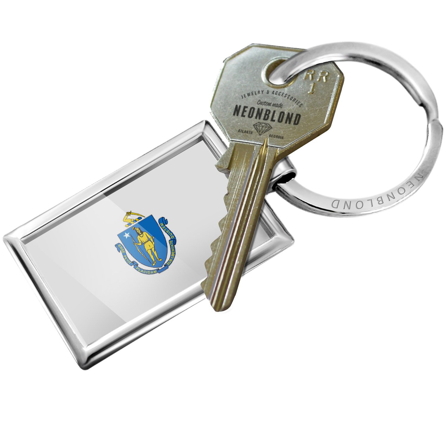 Massachusetts Flag Keychain - USA State Souvenir & Gift for Travel Lovers - Perfect for Backpacks, Keys, and Gifts