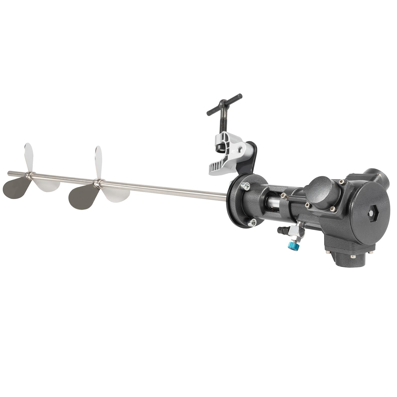 1/2HP Pneumatic Paint Mixer - 50 Gallon Stainless Steel Industrial Paint Blender - Automatic Air Agitator for Coating, Ink & Paint Mixing - Perfect for Automotive, Construction & Manufacturing Workshops