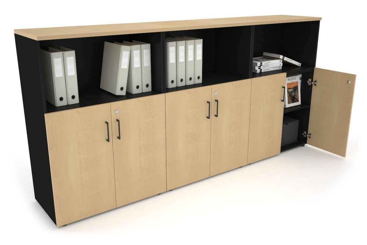 Medium Storage Cabinet with Small Doors - 2400W x 1170H x 450D - Perfect for Uniform Storage in Offices, Schools, and Retail Spaces