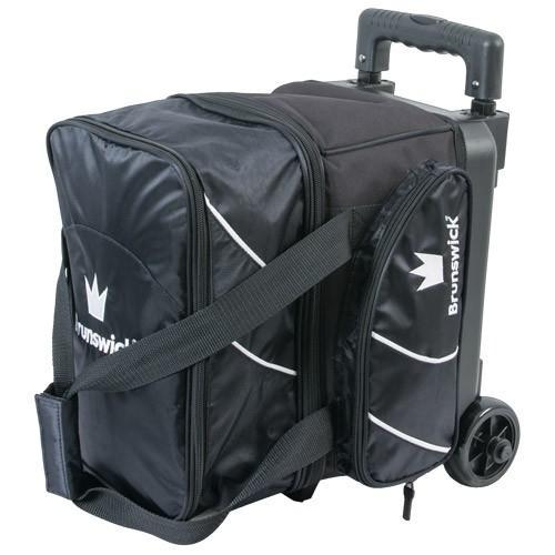 Brunswick Edge Single Roller Black Bowling Bag - Durable & Lightweight for Easy Transport - Perfect for League Play, Tournaments & Practice Sessions