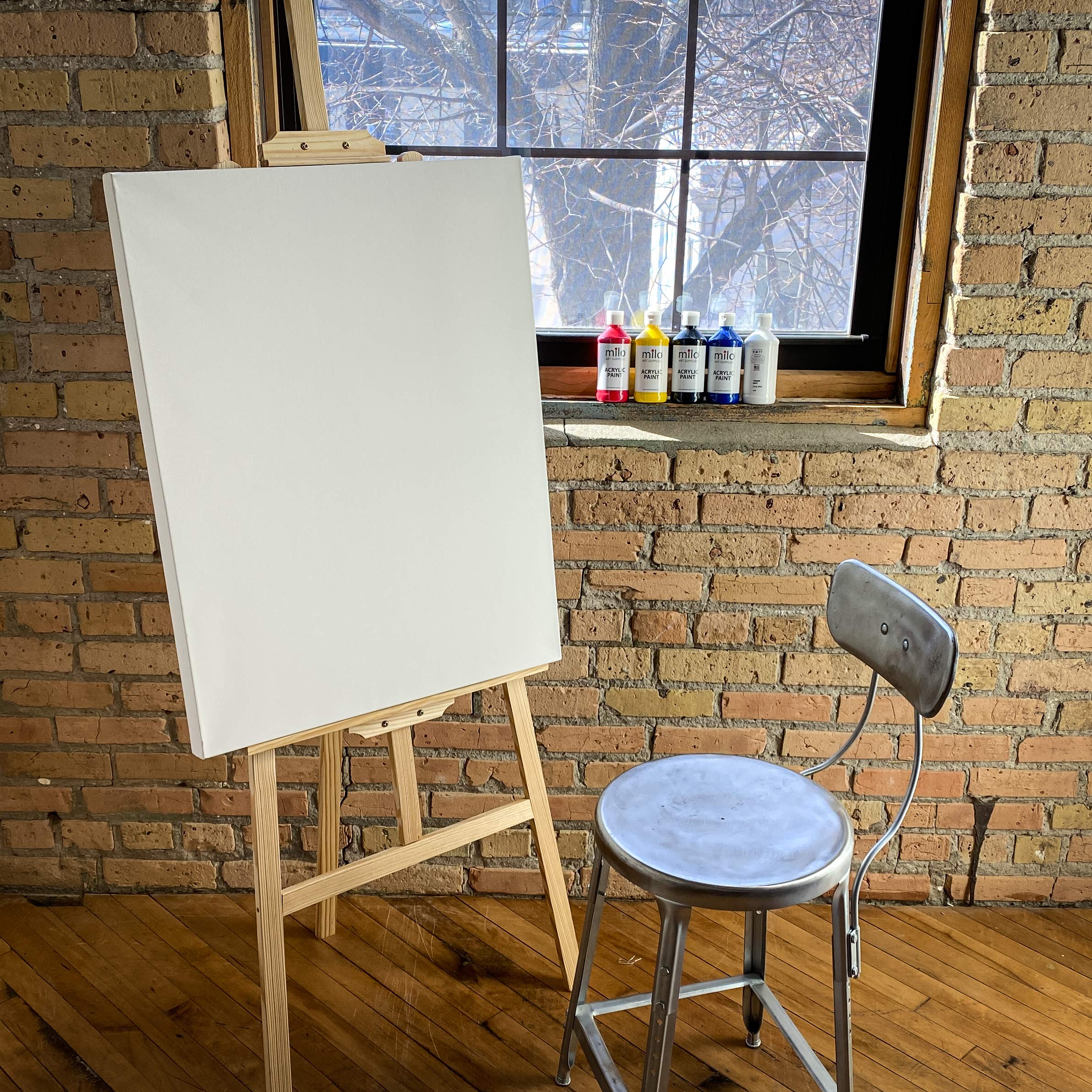 Premium 24x30 Inch Stretched Artist Canvas - 4 Pack, 1.5
