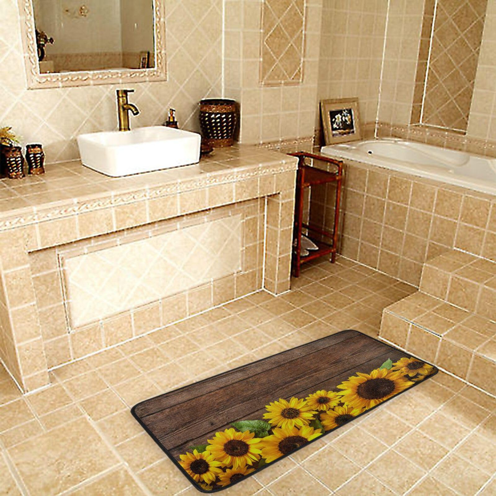 Premium Anti-Fatigue Sunflower Kitchen Rug - 39
