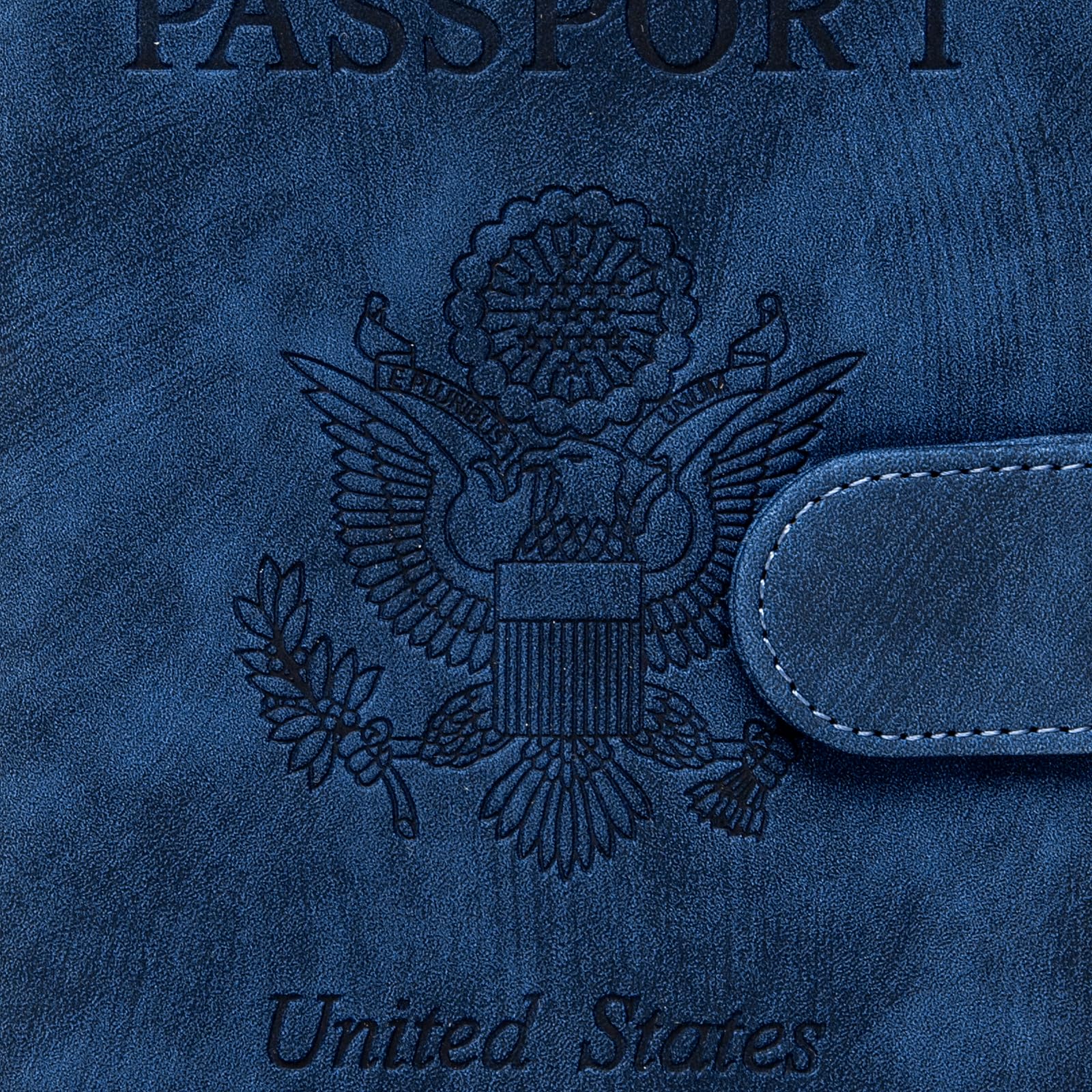 RFID Blocking Passport Holder Cover Wallet for Travel - Navy Blue Travel Essentials for Women & Men - Perfect for Airports, Vacations & Business Trips