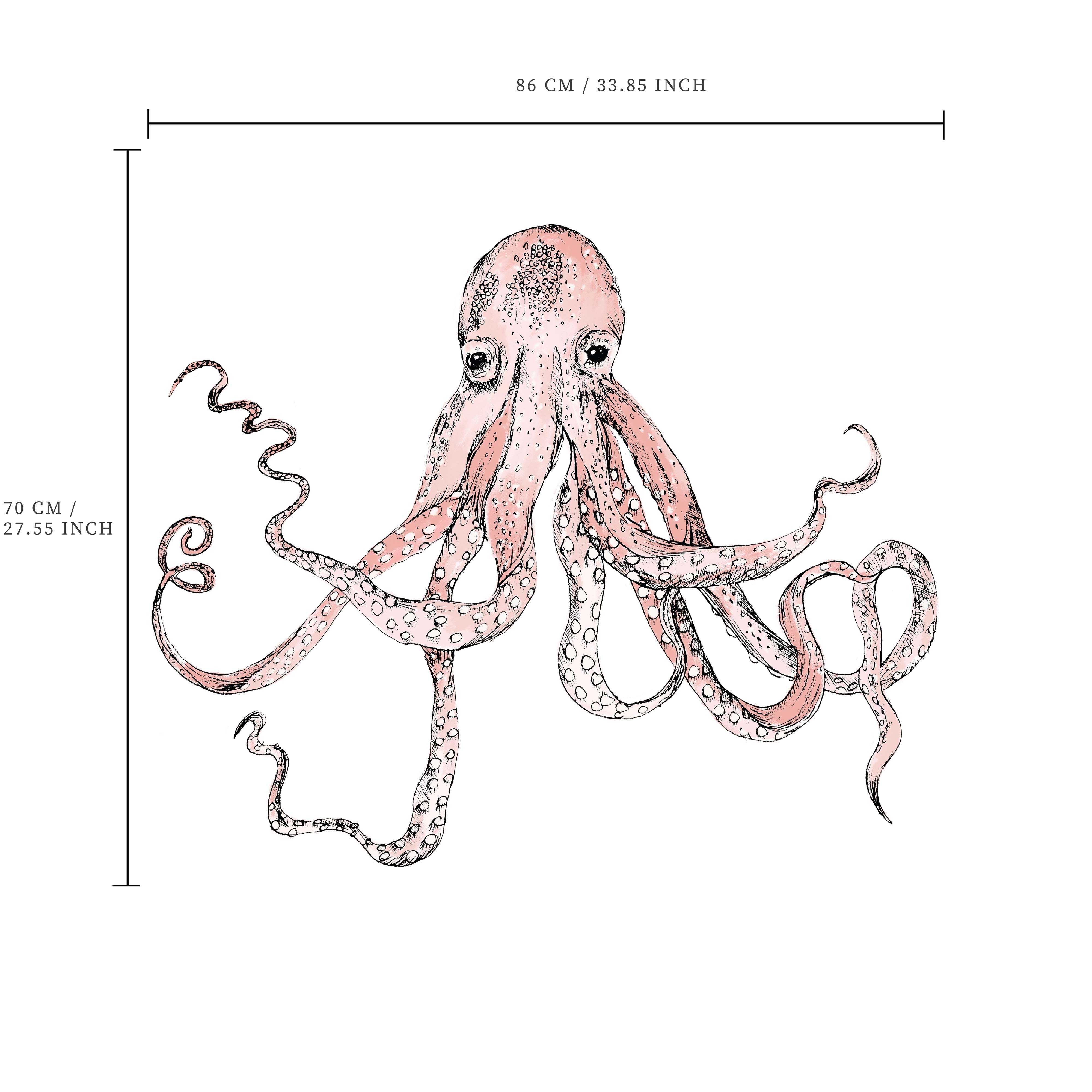 Octopus Wall Sticker - Removable Decal for Kids Room, Nursery, or Office Decor - Perfect for Home, Classroom, and Party Decoration
