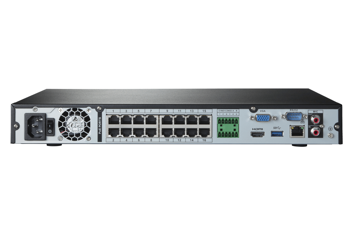 Lorex 4K 32-Camera Wired NVR Security System with 16 Night Vision Motorized Varifocal Cameras & 2 4K 25x PTZ IP Cameras - 8TB Storage for Home & Business Surveillance
