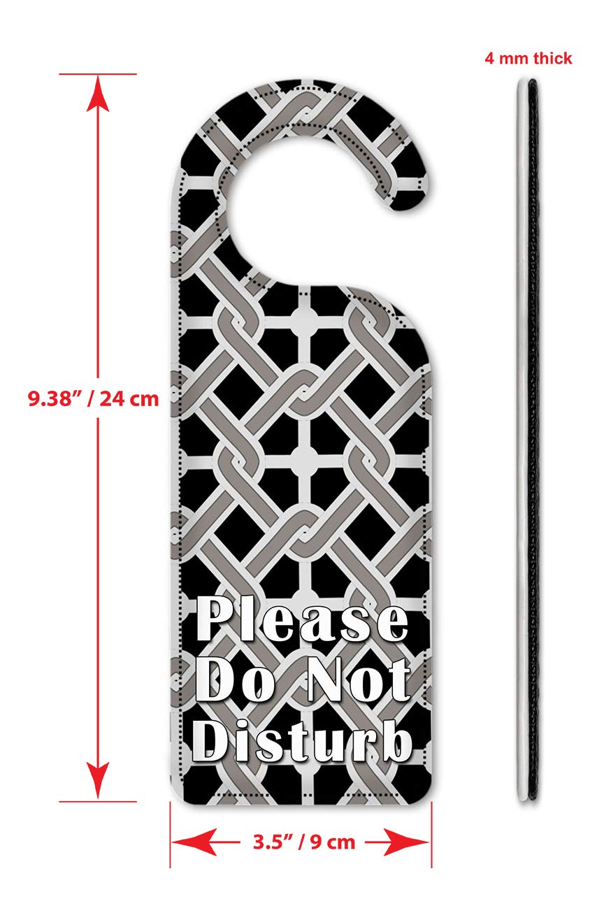 Art Plates - Do Not Disturb Door Hanger Sign with Interlock Design for Hotels, Offices & Home Privacy (Set of 2)
