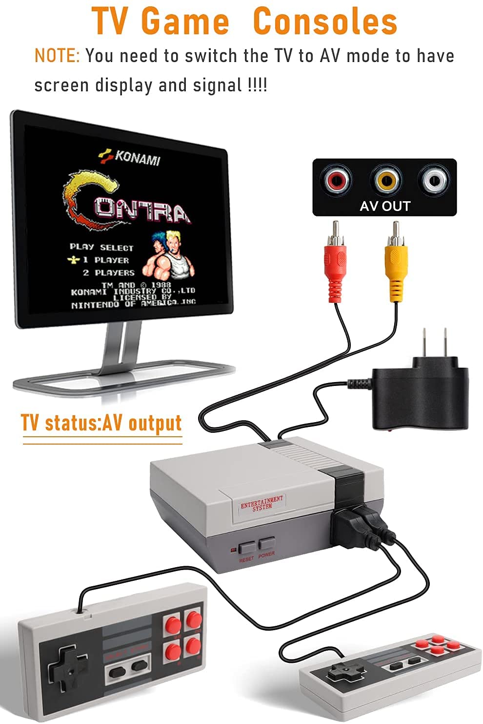 Retro Classic Mini Handheld Video Game Console with 620 Built-in Games, AV Output & Dual Controllers - Perfect for Family Entertainment, Nostalgic Gaming & Party Fun