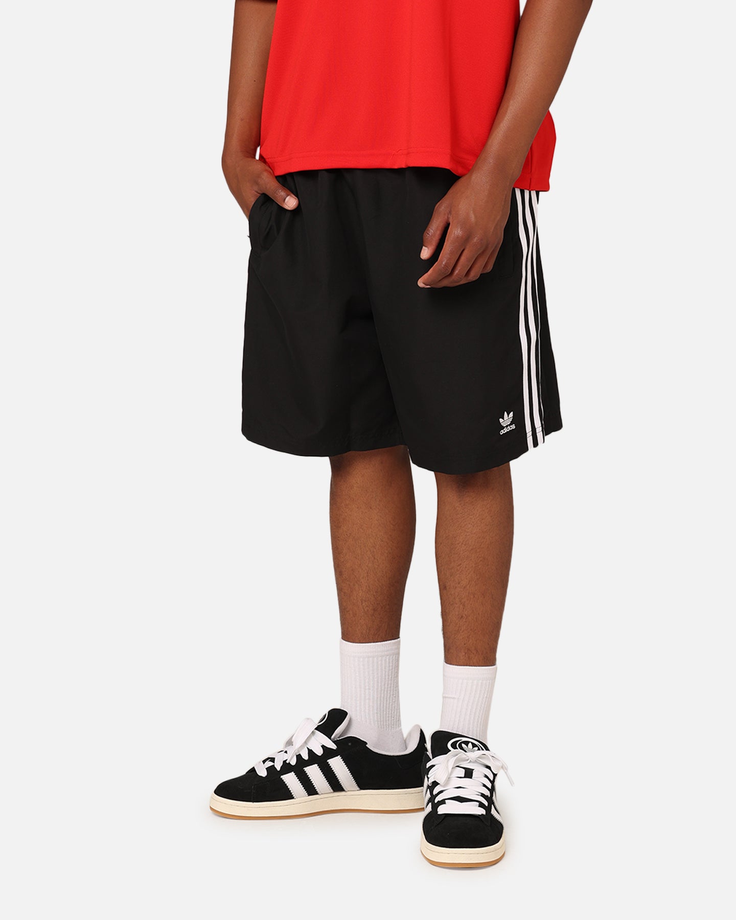 Adidas Oversized Shorts for Men - Black Athletic Running Shorts with Pockets | Comfortable Workout & Gym Shorts for Casual Wear & Sports