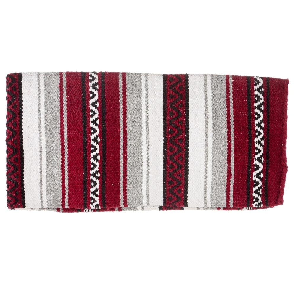 Mayatex Maroon Hogan Acrylic Blend 30x60 Saddle Blanket - Soft & Durable Horse Riding Blanket for Western, Trail Riding & Ranch Use