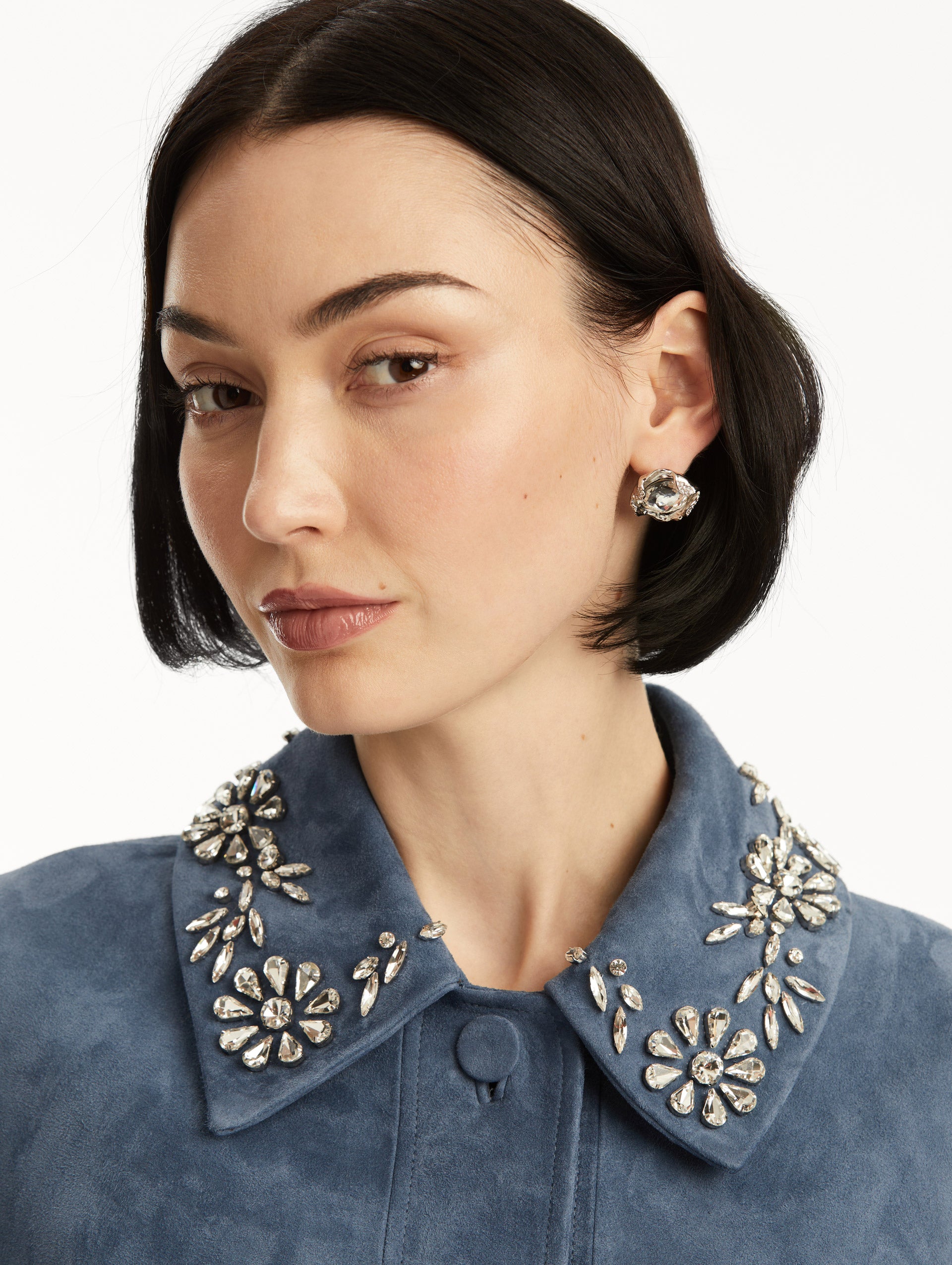 Elegant Crystal Nest Earrings for Women - Dainty Gold Hoop Earrings with Gemstone Accents - Perfect for Weddings, Parties & Everyday Wear