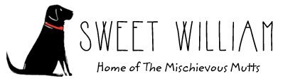 Sweet William 'I Love My Humans' Large Dog Bowl - Durable Ceramic Pet Dish for Big Dogs, Perfect for Mealtime & Feeding at Home