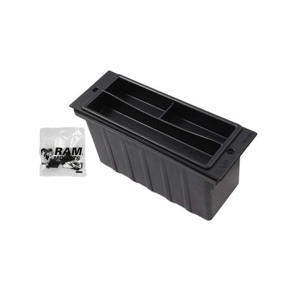 RAM FP3 AP 3-Wide Accessory Pocket with Tray - Universal Organizer for Phones, Keys & Small Items - Perfect for Trucks, Cars & Workstations