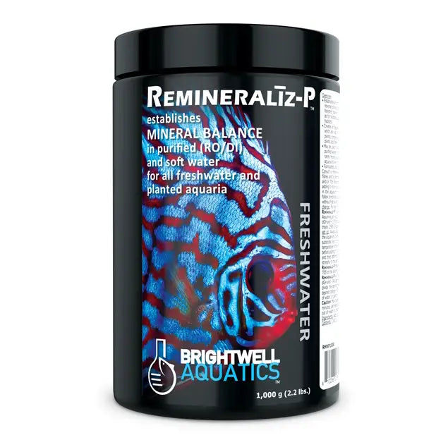 Brightwell Remineraliz-P - Establishes Mineral Balance for Aquariums (500g) - Ideal for Reef Tanks, Saltwater & Freshwater Fish Tanks