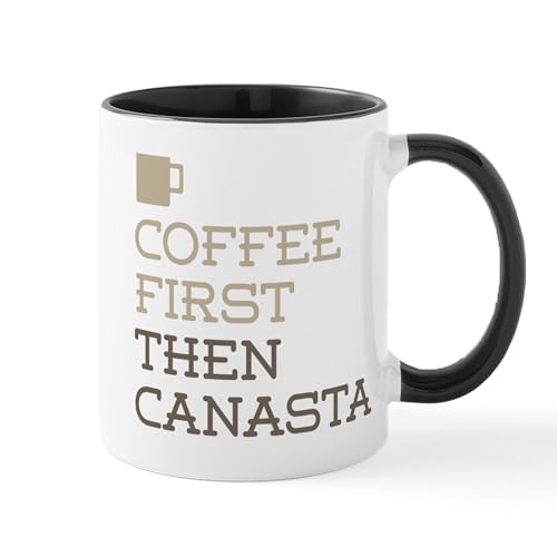 White/Black Inside - Coffee Then Canasta Mugs