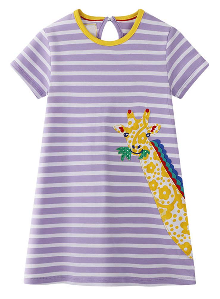 BTGIXSF Toddler Girls Cotton Short Sleeve Dresses - Cute Summer Casual Outfits for Little Girls - Perfect for Playdates, Beach Trips & Outdoor Adventures