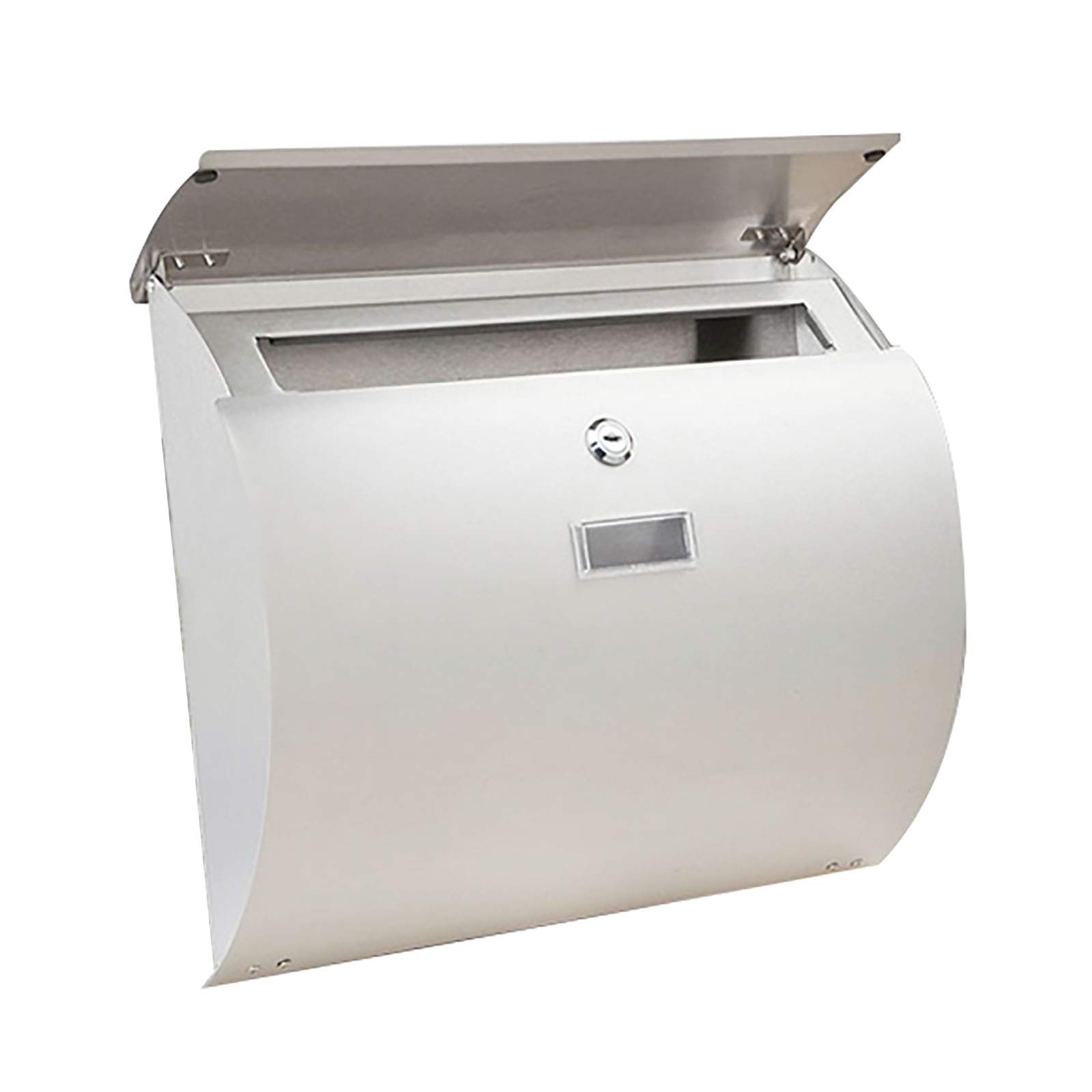 Stainless Steel Wall Mount Mailbox with Lock - 14.8