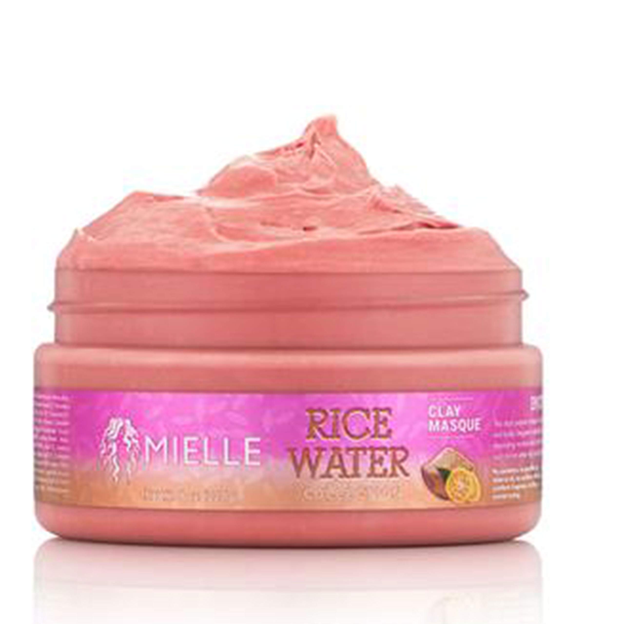 MIELLE Rice Water Clay Mask - 8oz Deep Cleansing & Detoxifying Facial Treatment for Glowing Skin - Perfect for Acne-Prone & Oily Skin Types
