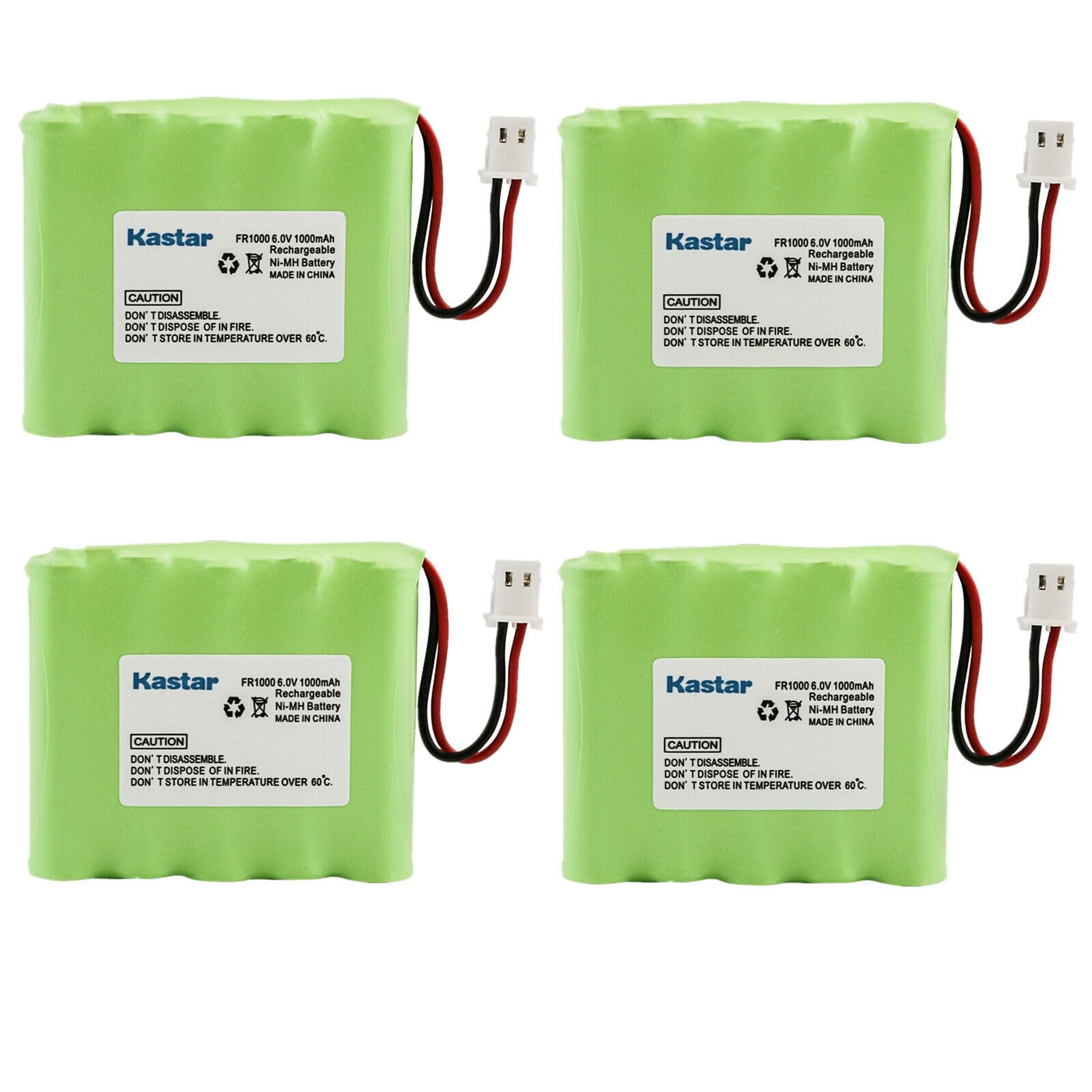 Kastar 4-Pack 6.0V 1000mAh Ni-MH Rechargeable Batteries - Replacement for Eton FR1000 & Video Link Radio 1000 - Perfect for Emergency Radios, Eton FRS/GMRS Radios - Ideal for Power Outages, Camping & Outdoor Adventures