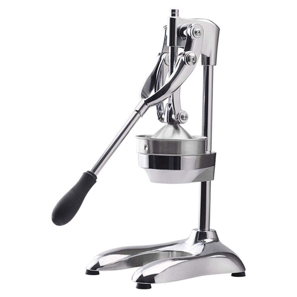 ANGELA Professional Citrus Juicer - Heavy Duty Stainless Steel Manual Orange/Lemon Press with Cast Iron Base - Max Juice Extraction for Home Kitchen, Bar, Restaurant & Cocktail Making