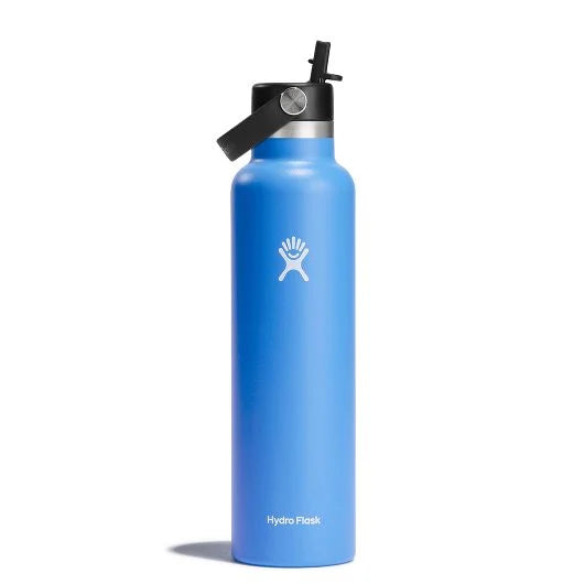 Hydro Flask 24oz Water Bottle with Straw Lid - Insulated Stainless Steel Vacuum Flask for Hiking, Gym & Outdoor Activities
