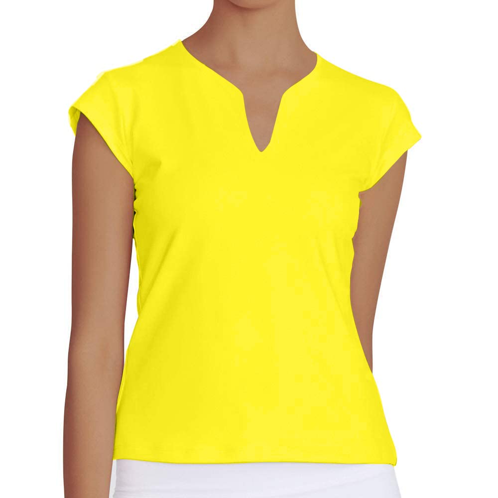 Best Women's Tennis Shirts - Short Sleeve V-Neck Solid Golf T-Shirts for Running & Sports | Breathable Activewear for Gym, Workouts & Outdoor Activities