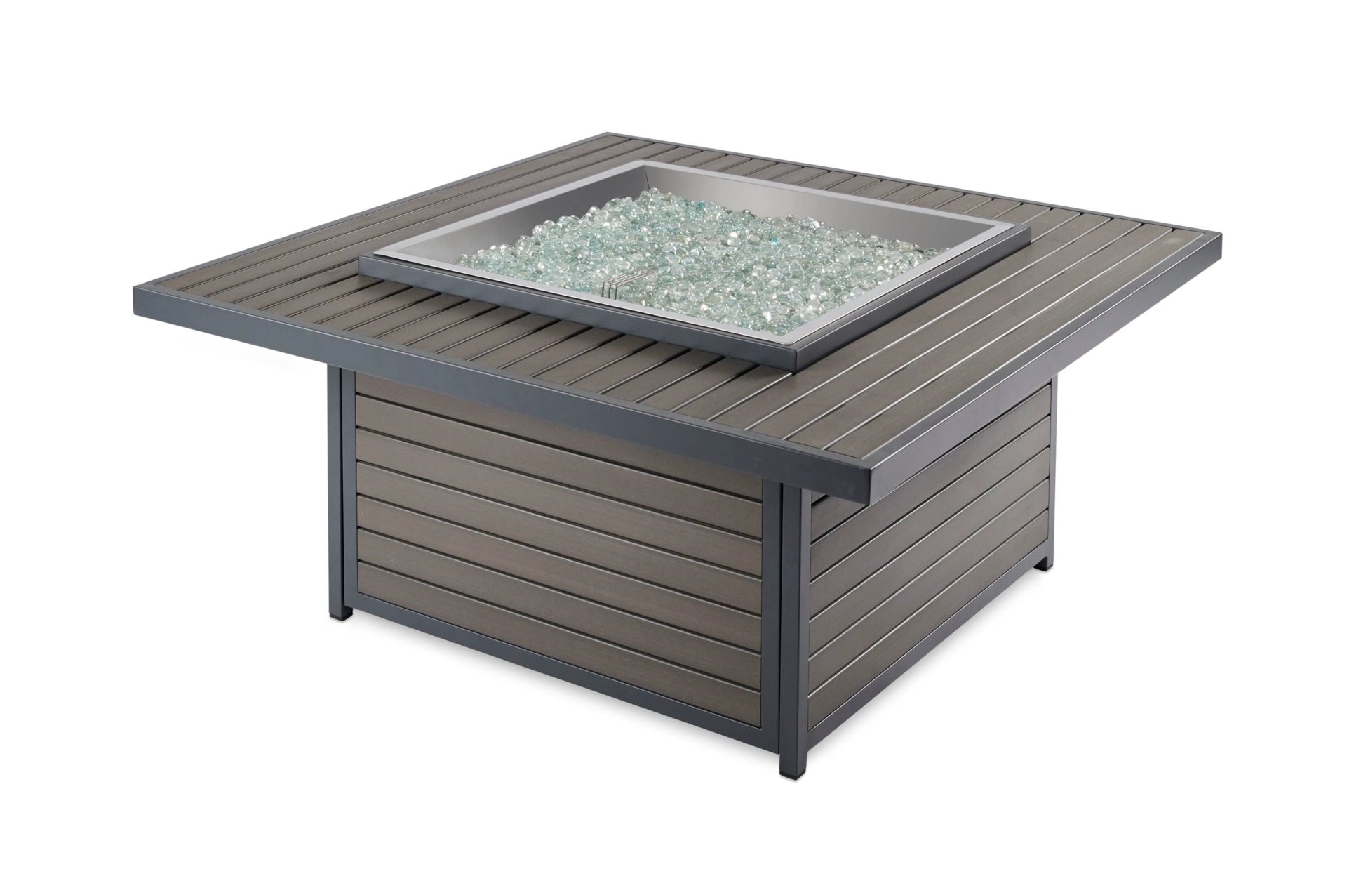 The Outdoor Greatroom Company Brooks Square Fire Table - Outdoor Propane Fire Pit Table for Patio, Deck, Backyard - Perfect for Entertaining, Relaxing & Ambiance