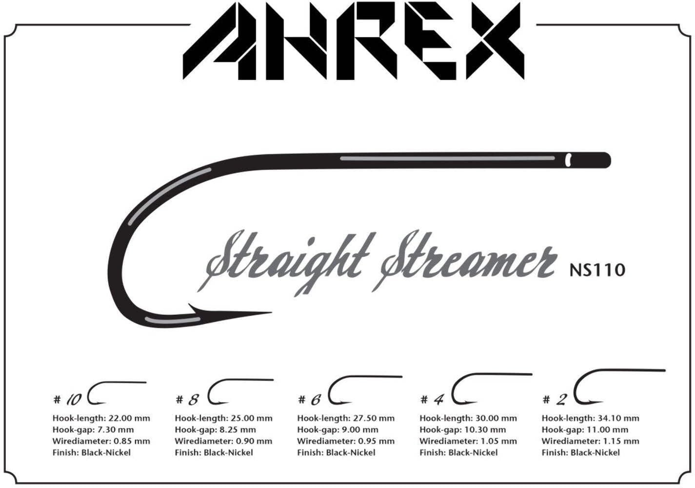 Ahrex NS110 Nordic Salt Streamer Hook #2 - Premium Fishing Hooks for Saltwater Fly Fishing - Perfect for Trout, Salmon, and Steelhead in Rivers and Coastal Waters